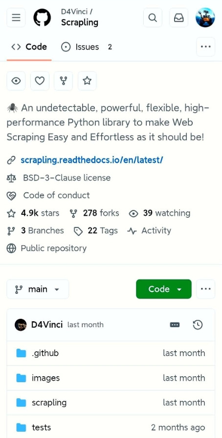Scrapling这个Python库最近在GitHub火得不行！作为专门搞网页