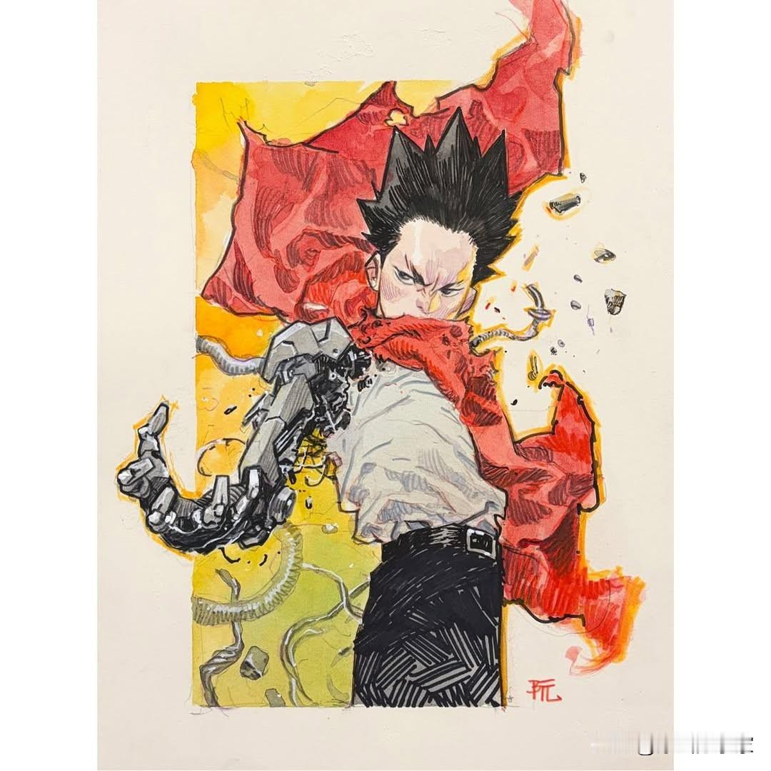 动漫人物插画一组画师阮动漫二次元原画分享家插画动画卡通插画师游