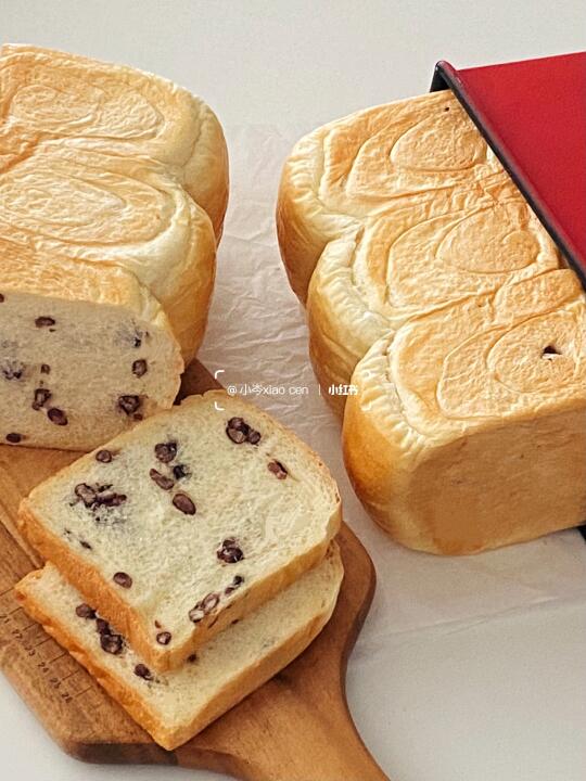 红豆炼乳吐司｜仙女最爱的养生吐司
