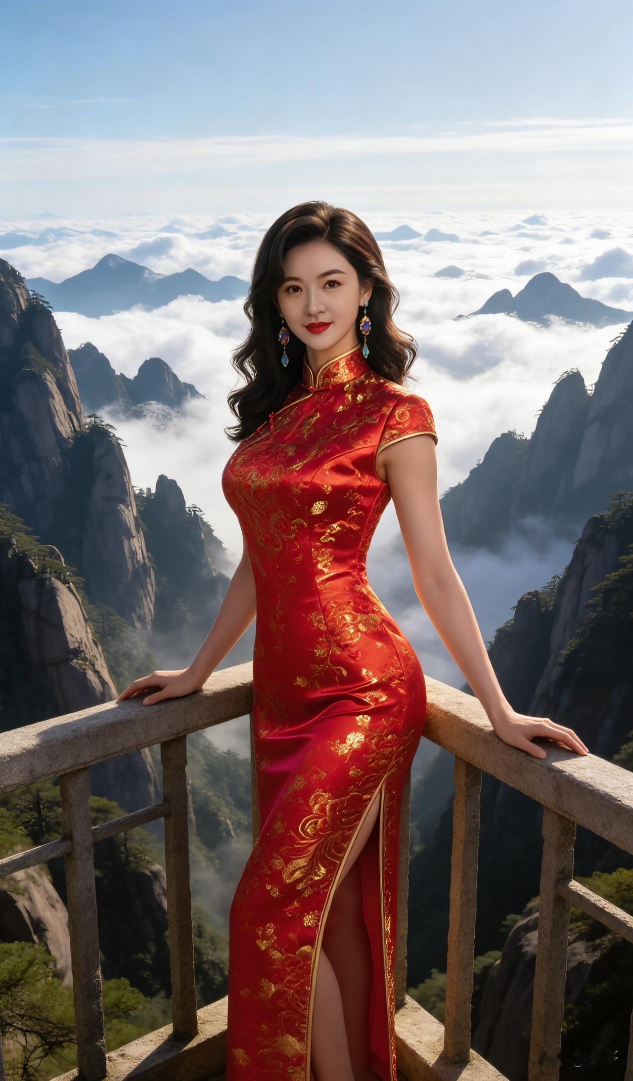 旗袍勾勒东方女性独有的温婉曲线，将含蓄与优雅融为一体。一针一线藏着中式审美，