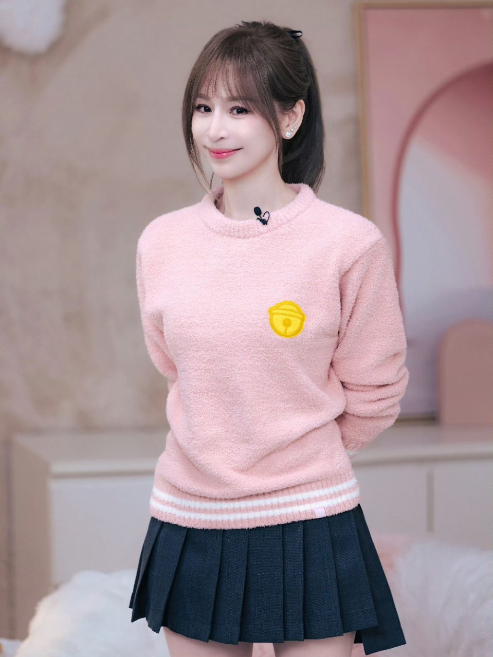 王心凌可爱暴击王心凌暖绒绒造型王心凌粉色穿搭好少女啊🙌​​​