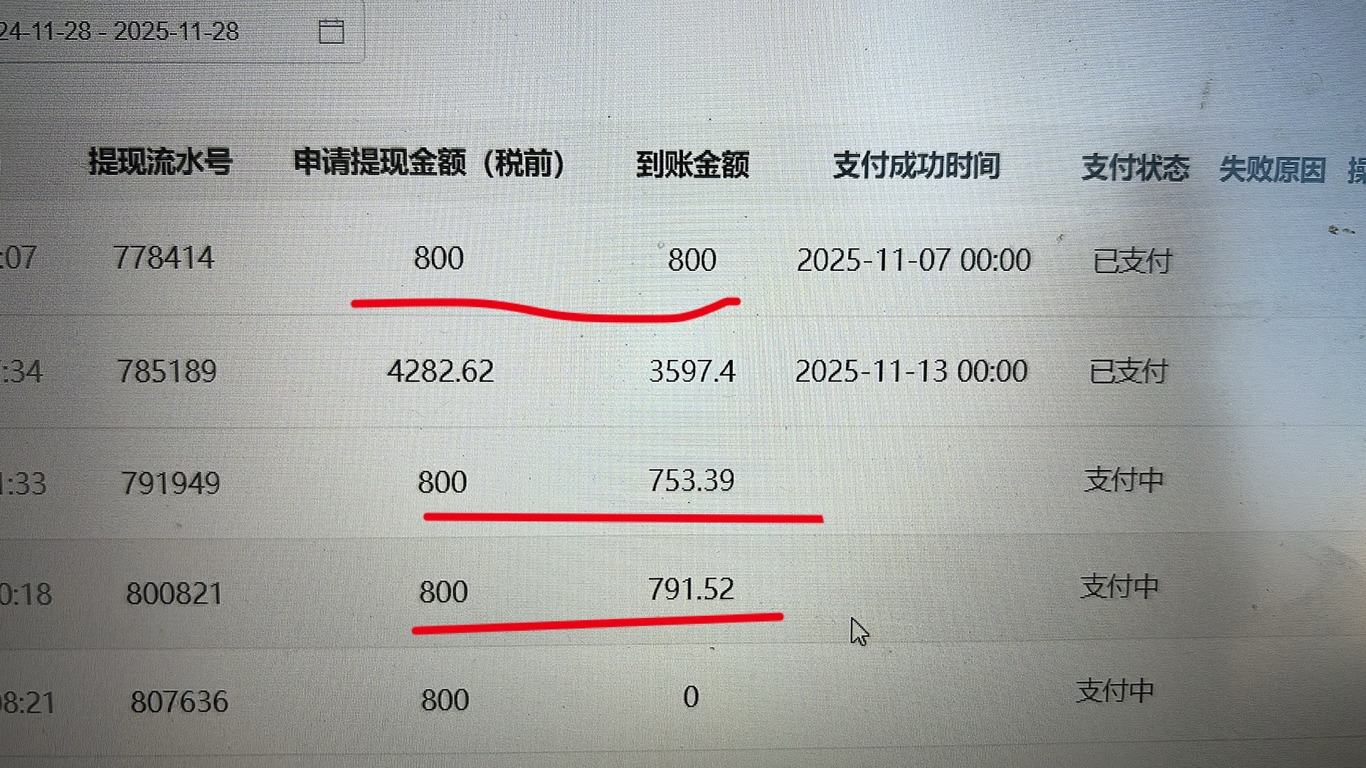 现在渣浪提800都到不了800了，又扣了什么了~