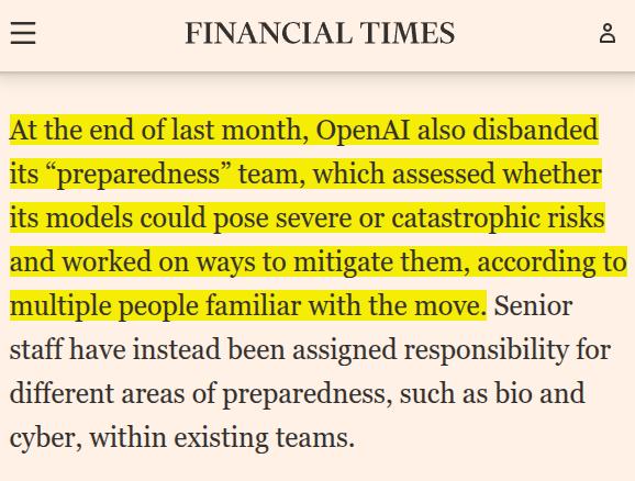OpenAI把自己的“灭世防线团队”给默默解散了。把这群监察安全的守门人直接