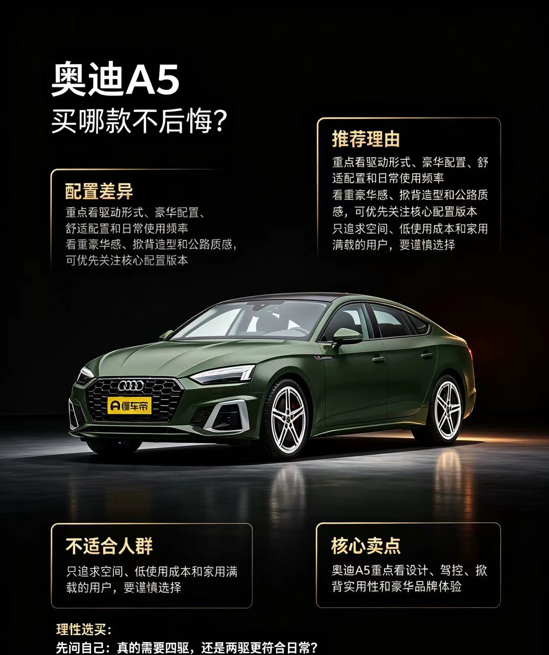 奥迪A5买哪款不后悔