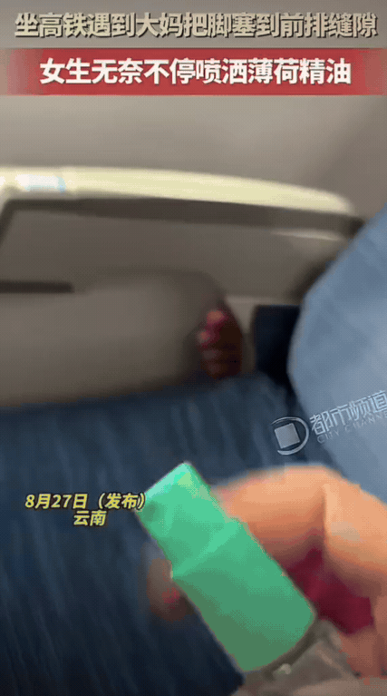真的太窒息了！云南一辆高铁上，一名女生全程被后排大妈折磨到心态炸裂！高铁座位空间