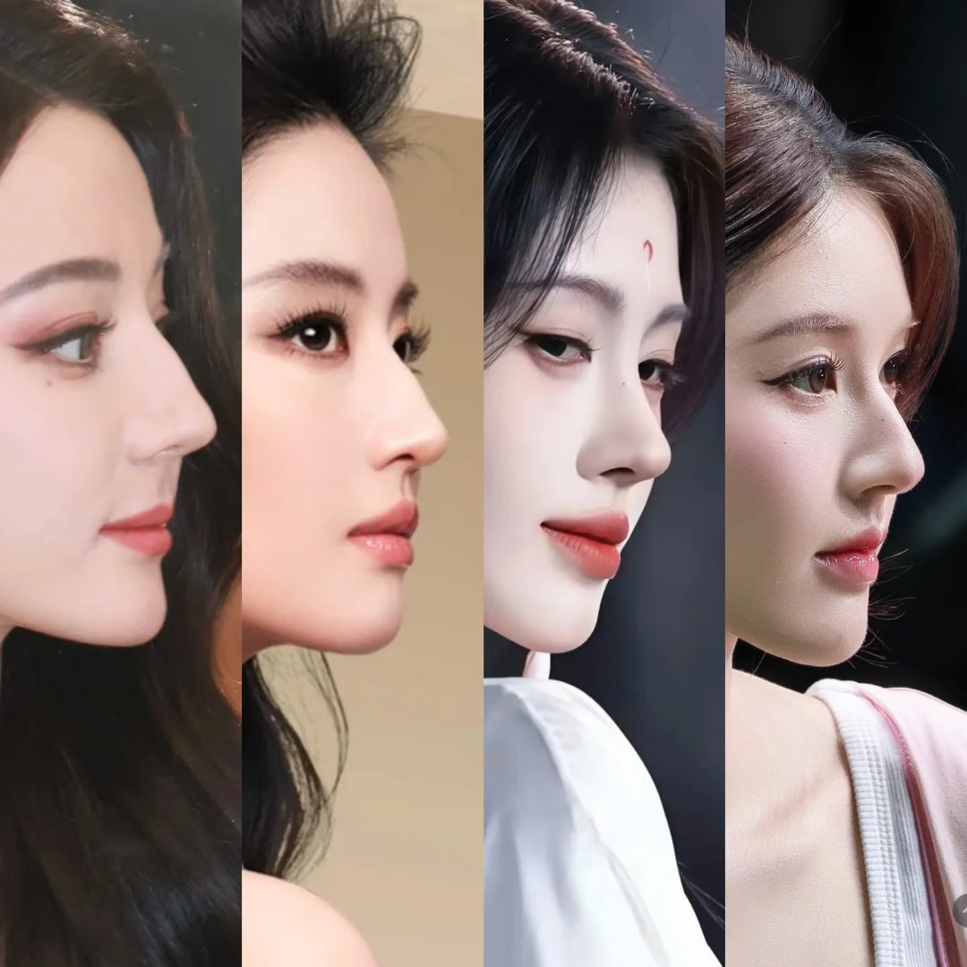 论有个好看鼻子的重要性！迪丽热巴、刘亦菲、鞠婧祎、赵露思。