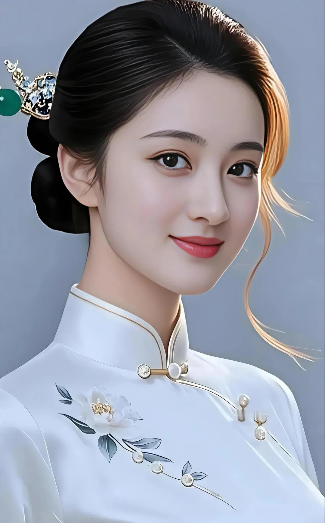 古典美人，白衣飘飘，古风韵味十足！