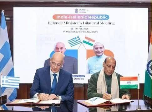 🇬🇷🇮🇳印度与希腊签署国防工业合作宣言印度国防部长拉菲克·辛格和希
