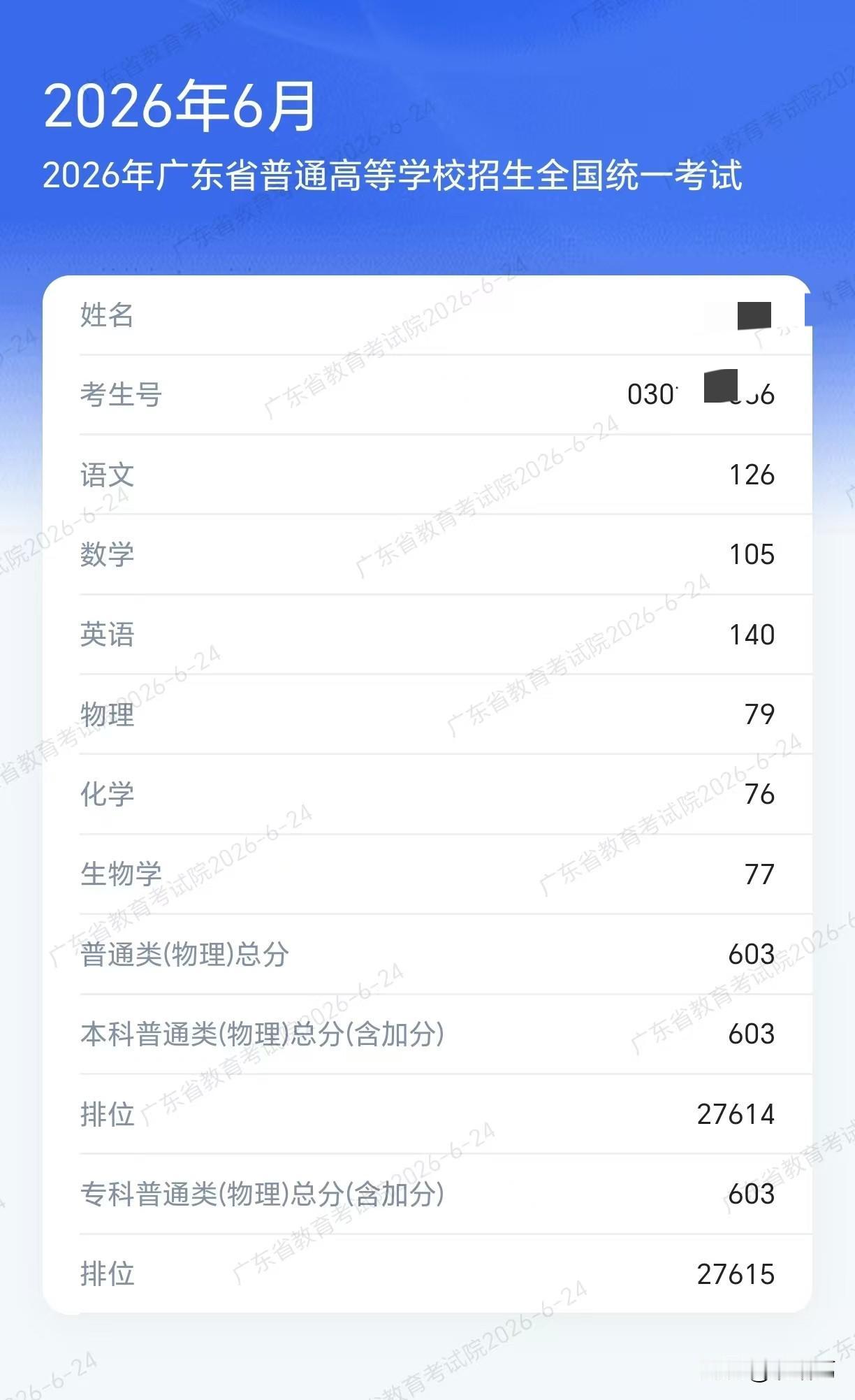 亲戚小孩在广东参加高考，这个成绩能报哪个学校，评论区里来说一下！广东录取线广