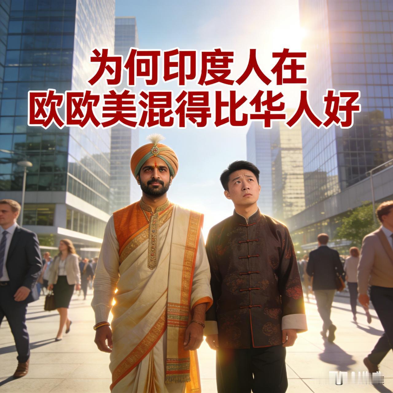 印度人在欧美常被觉得混得更好，核心源于殖民留下的文化适配优势、强烈的抱团与参政意