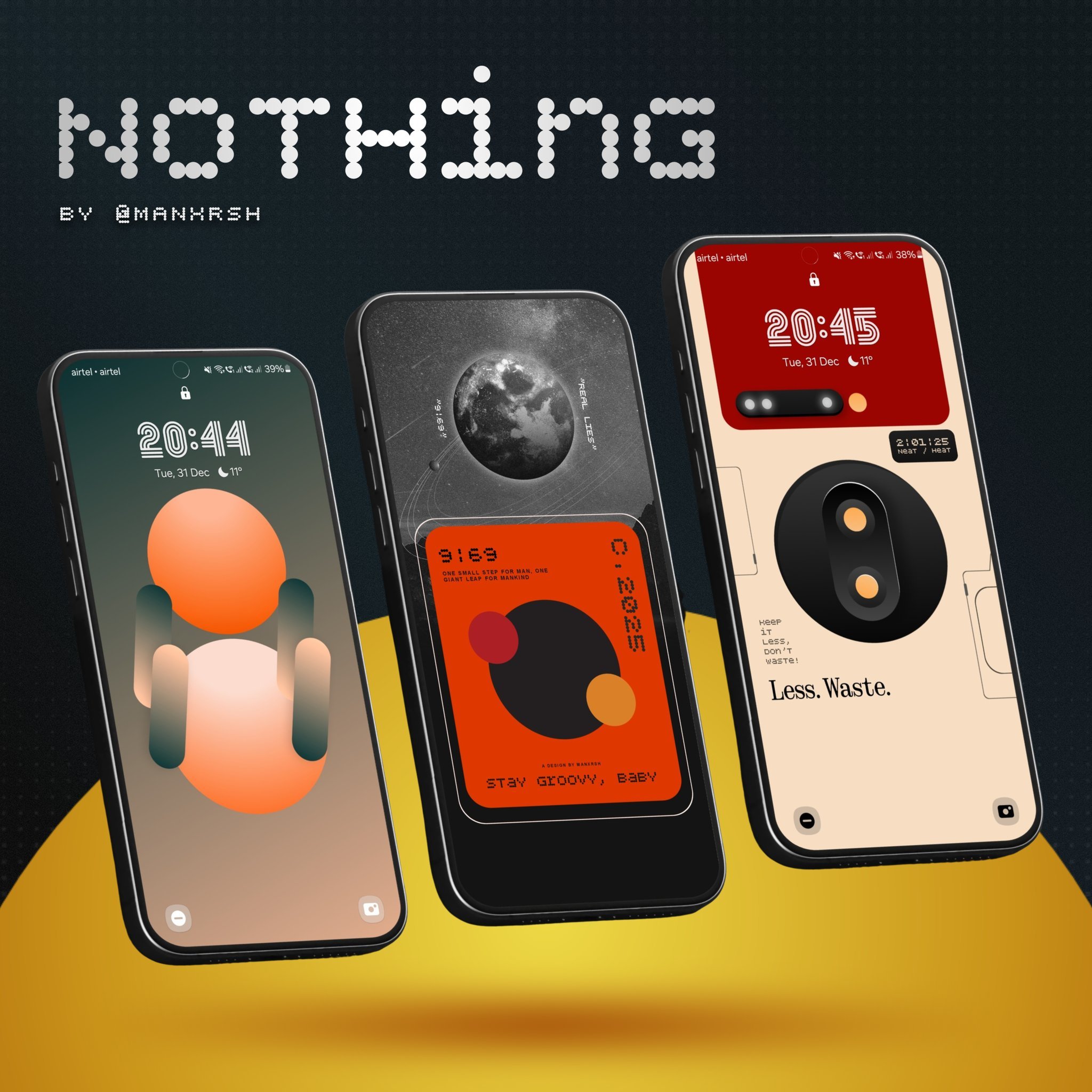 国外设计师原创Nothing风格壁纸twi.Manish