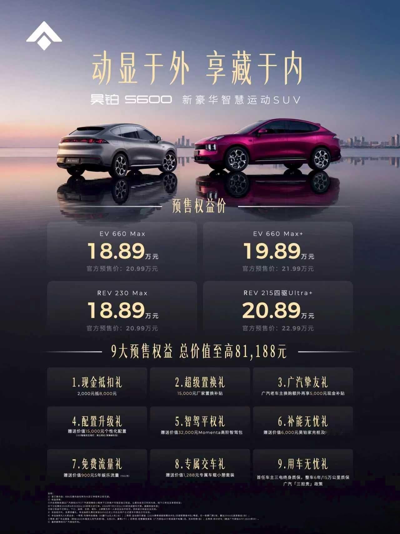 也就是说，18.89万这是预售期的预售权益价格，正式上市还有更惊喜的价格。广