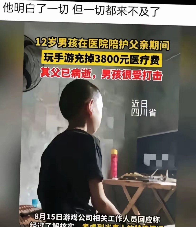 他长大了应该会很后悔吧