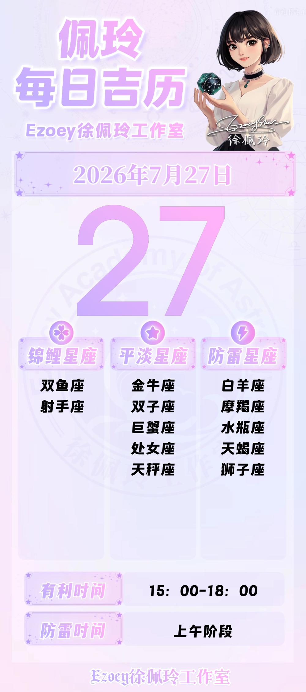 【7.27日播报】土星逆行调整状态日锦鲤星座：双鱼座、射手座——Ezoey