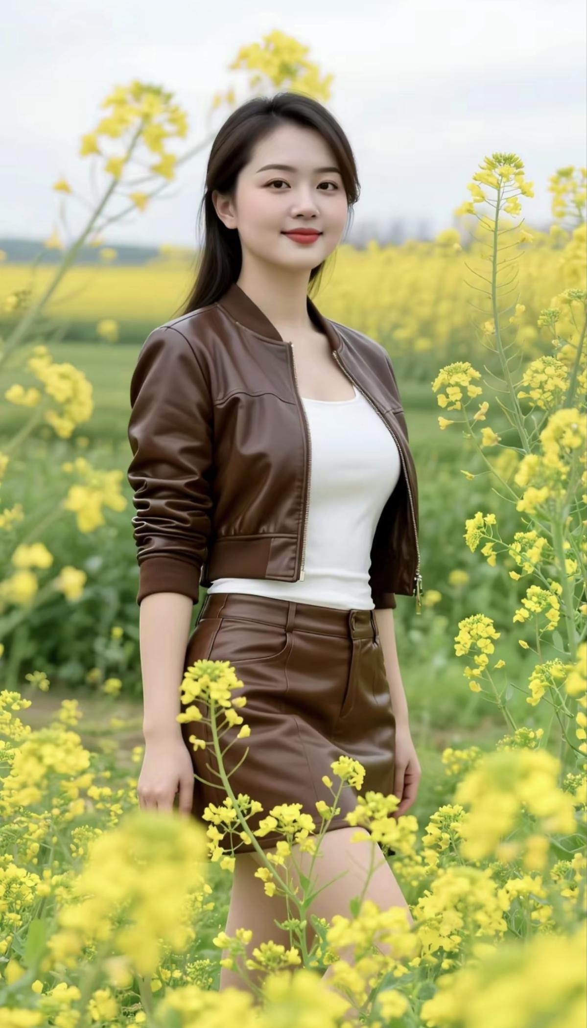 花间美人笑，春风满面来。