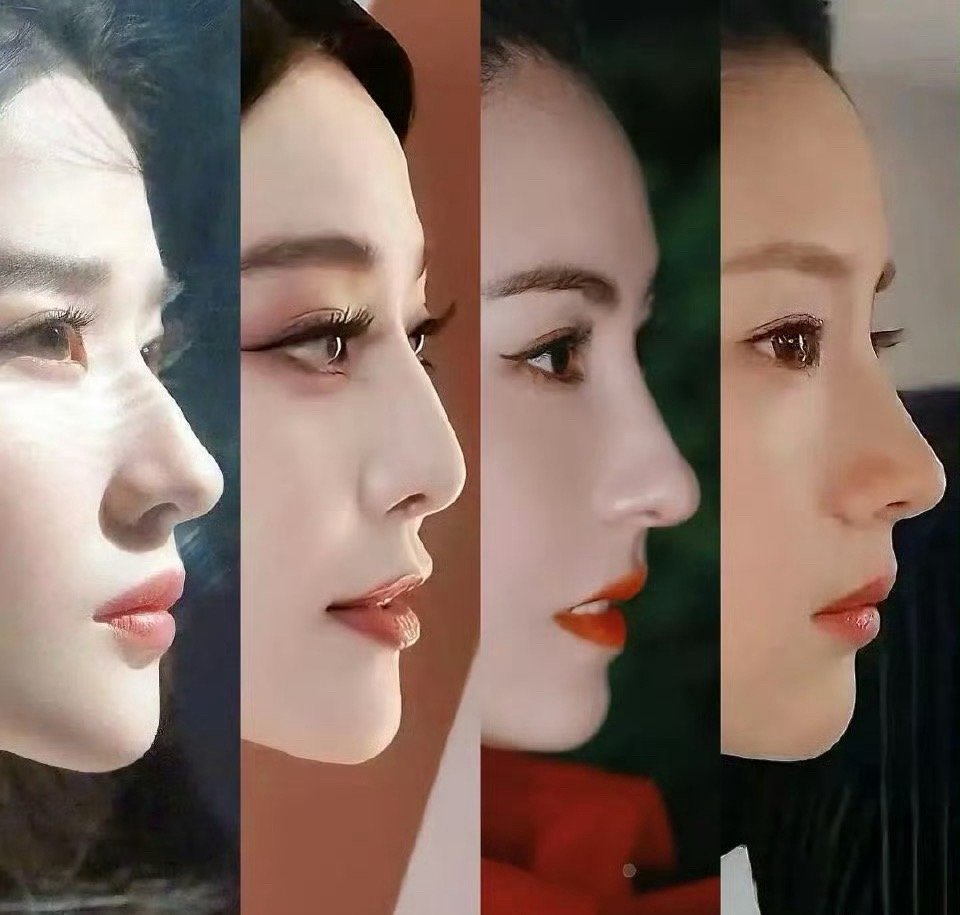 四大神颜的侧脸，都是女娲用心捏的，鼻尖微翘真的更好看。