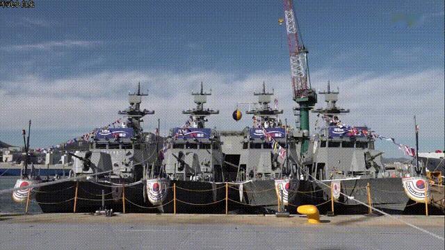 一次性下水四艘。12月8日，韩国海军“虎头海雕”级巡逻艇第二批次（PKMRBa