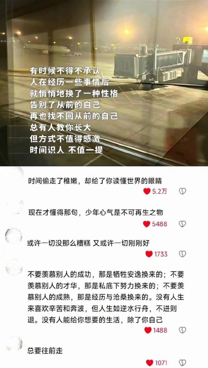 “时间偷走了稚嫩，却给了你读懂世界的眼睛”