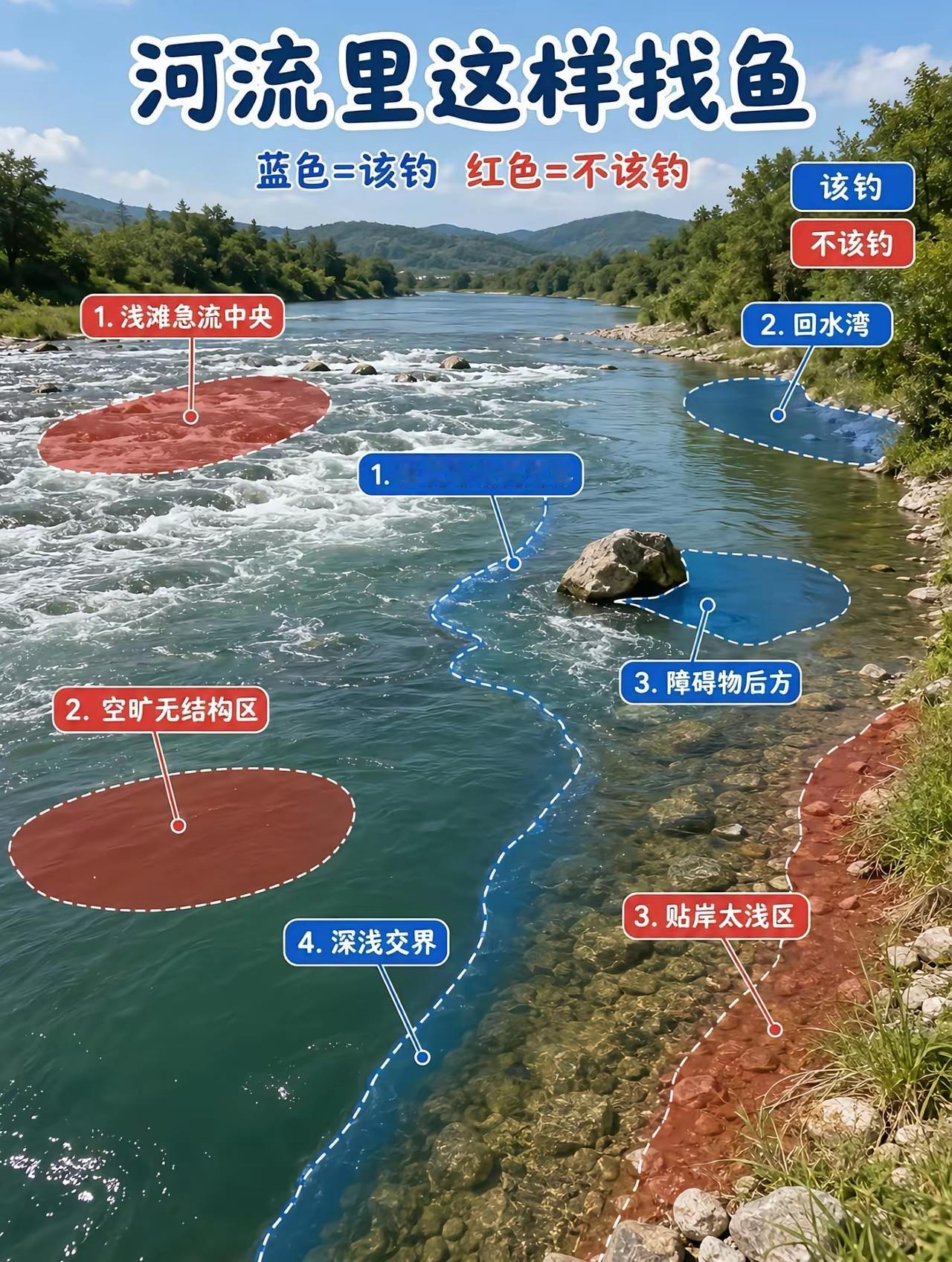 一张图告诉你，那里最适合钓鱼了。