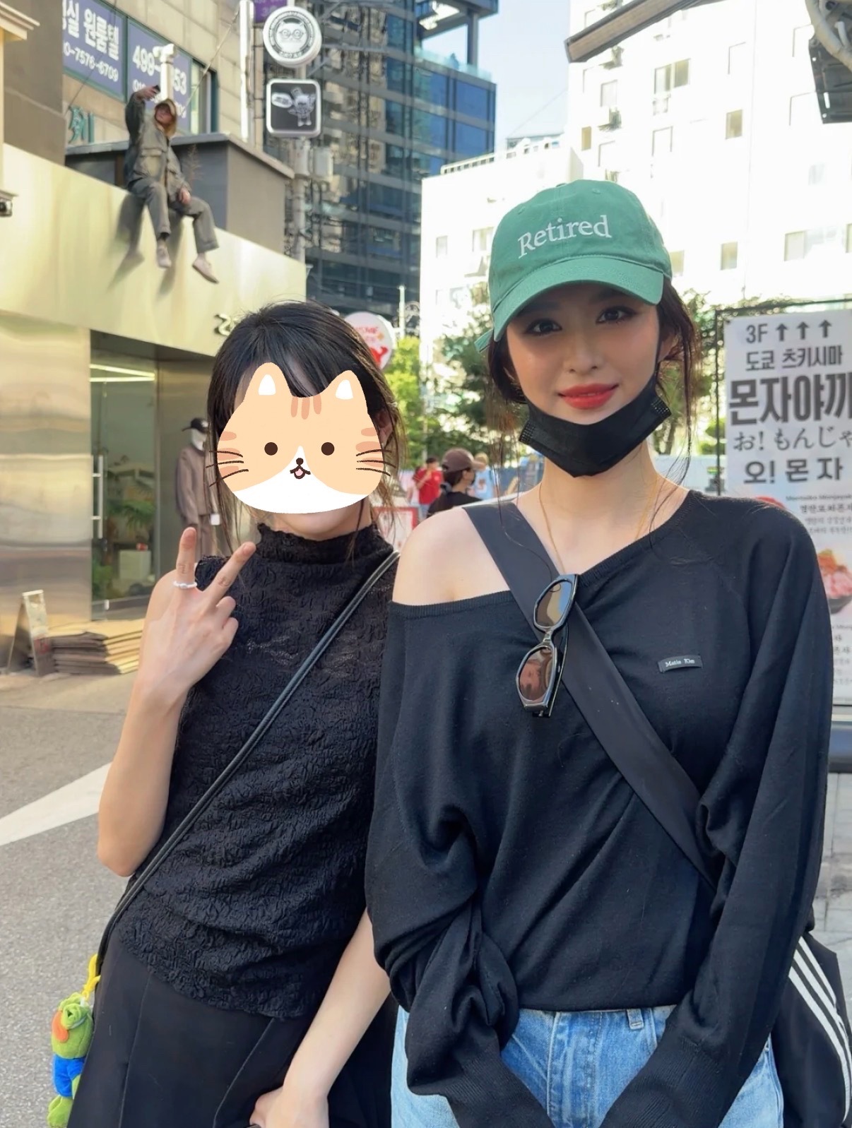 很美萌的楚然王楚然韩国和网友合照王楚然韩国和偶遇网友合照​​​​