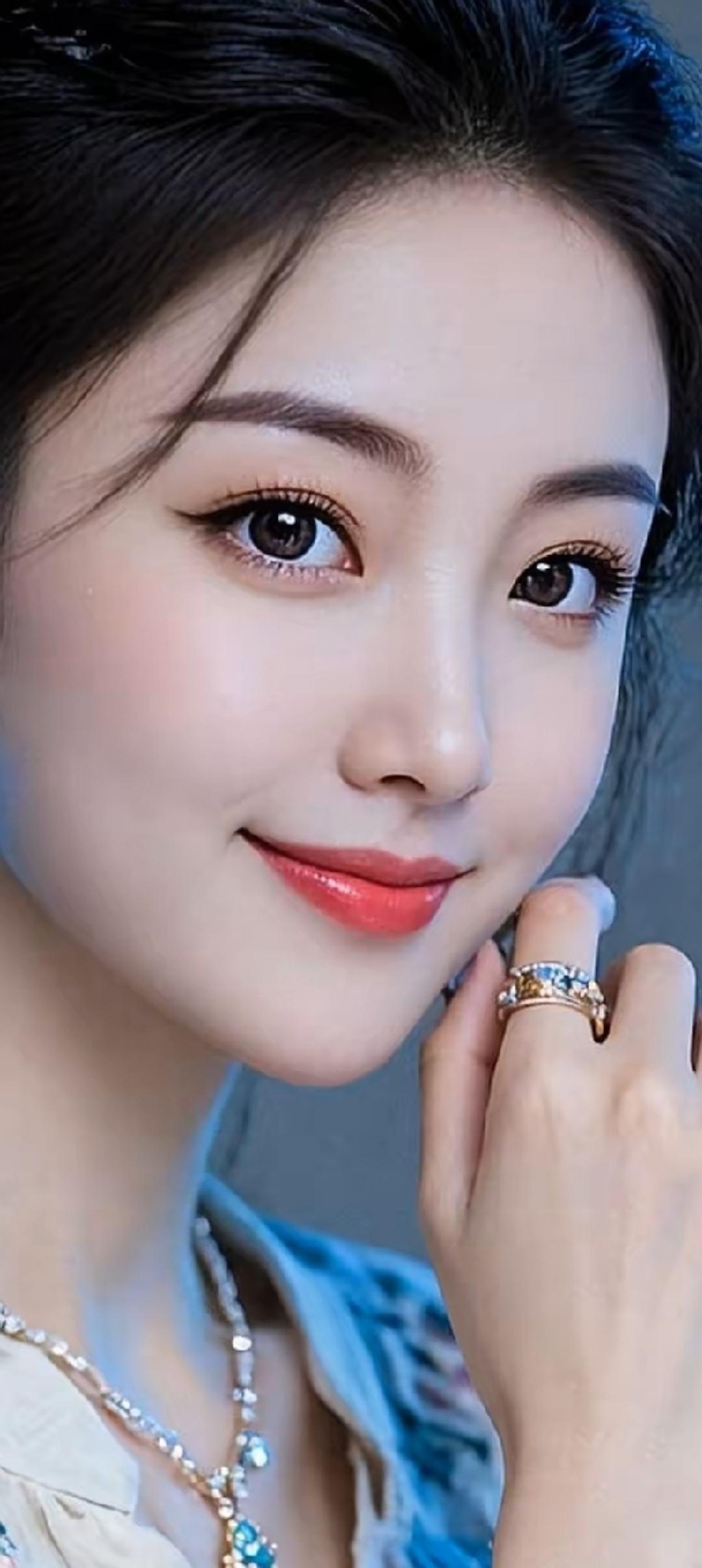 温柔甜美的微笑，闪耀的珠宝，散发着优雅的光芒。💍✨