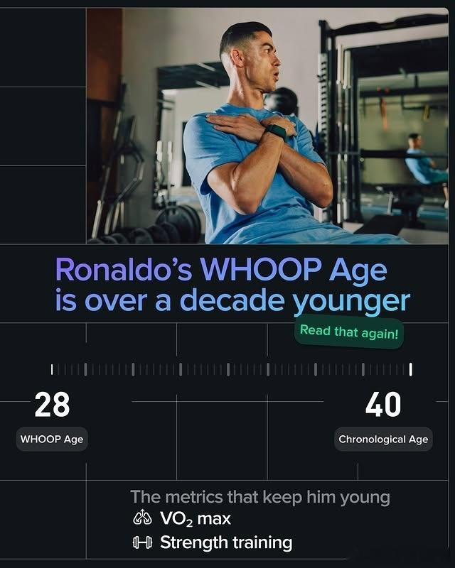 天天搞营销，喜欢聚光灯C罗回应身体年龄28岁