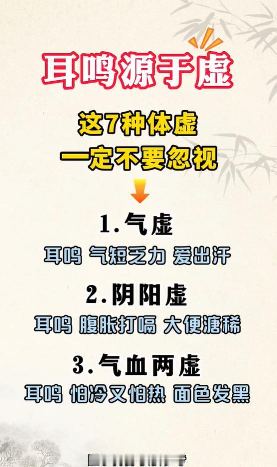 长期耳鸣总不好？根源多是这7类体虚