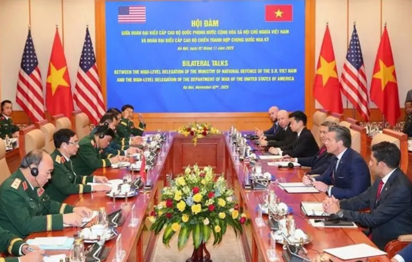 有点意思！美国防长赫格塞思对越南进行正式访问，潘文江出面接待。从会场现场可以看到