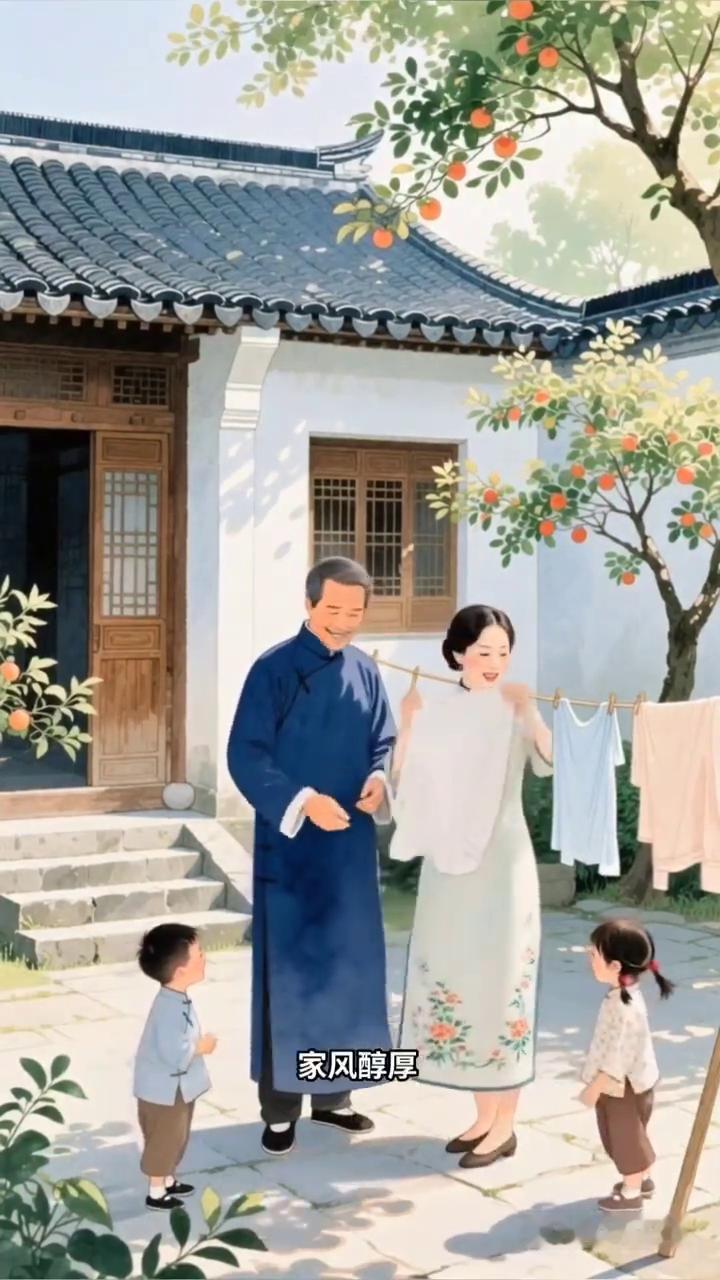 民间故事：世代和睦相处。从前有户人家日子安稳红火，邻里都羡慕他家福气满满。不料