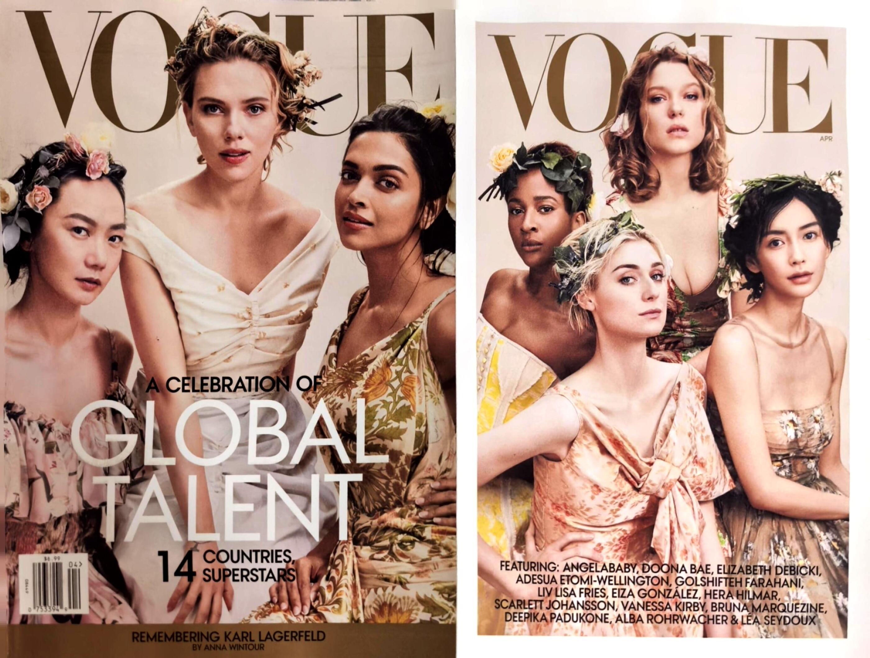 封面就是封面，不存在拉页一说，这是美版VOGUE官方认证的实体刊双封面。Glob