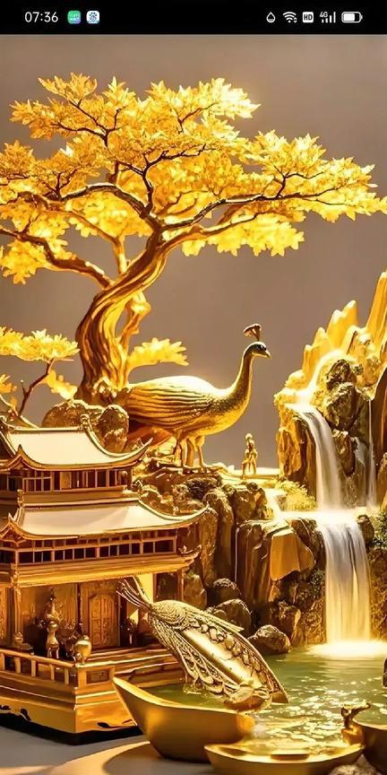 金碧辉煌的东方仙境，尽显奢华与宁静