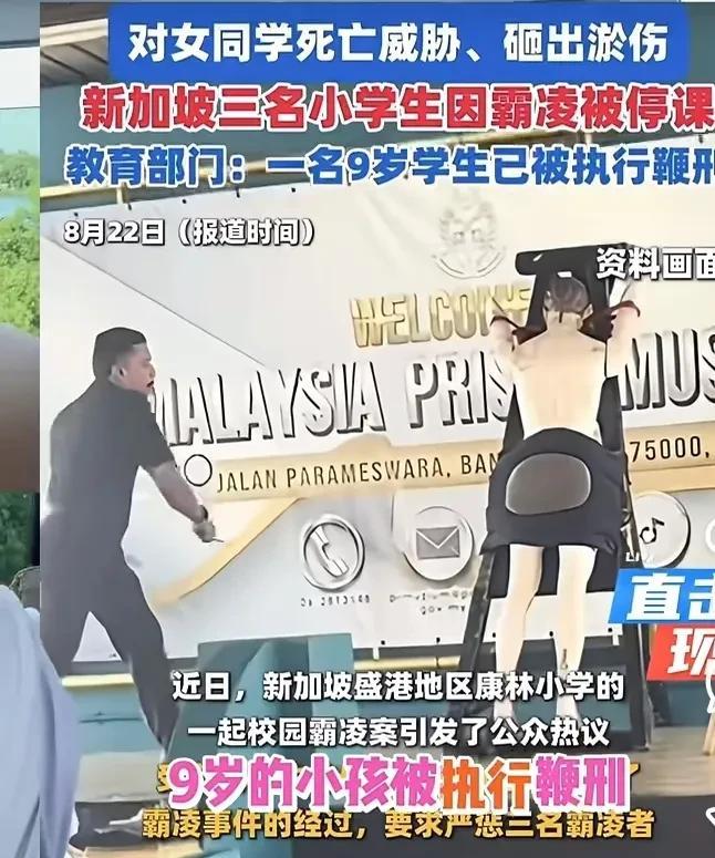 新加坡这事儿办的太痛快了！今年八月份，新加坡一位9岁男孩子对女同学又是辱骂，电