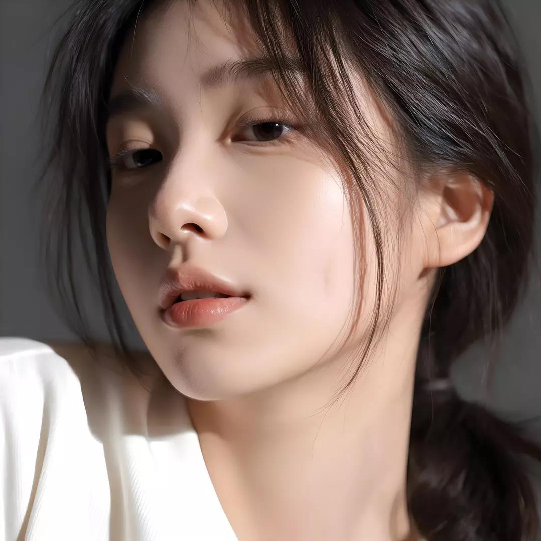 柔美少女，温婉如画，自然妆容，白皙肌肤，优雅气质。自然清新美少女清透少女感妆容