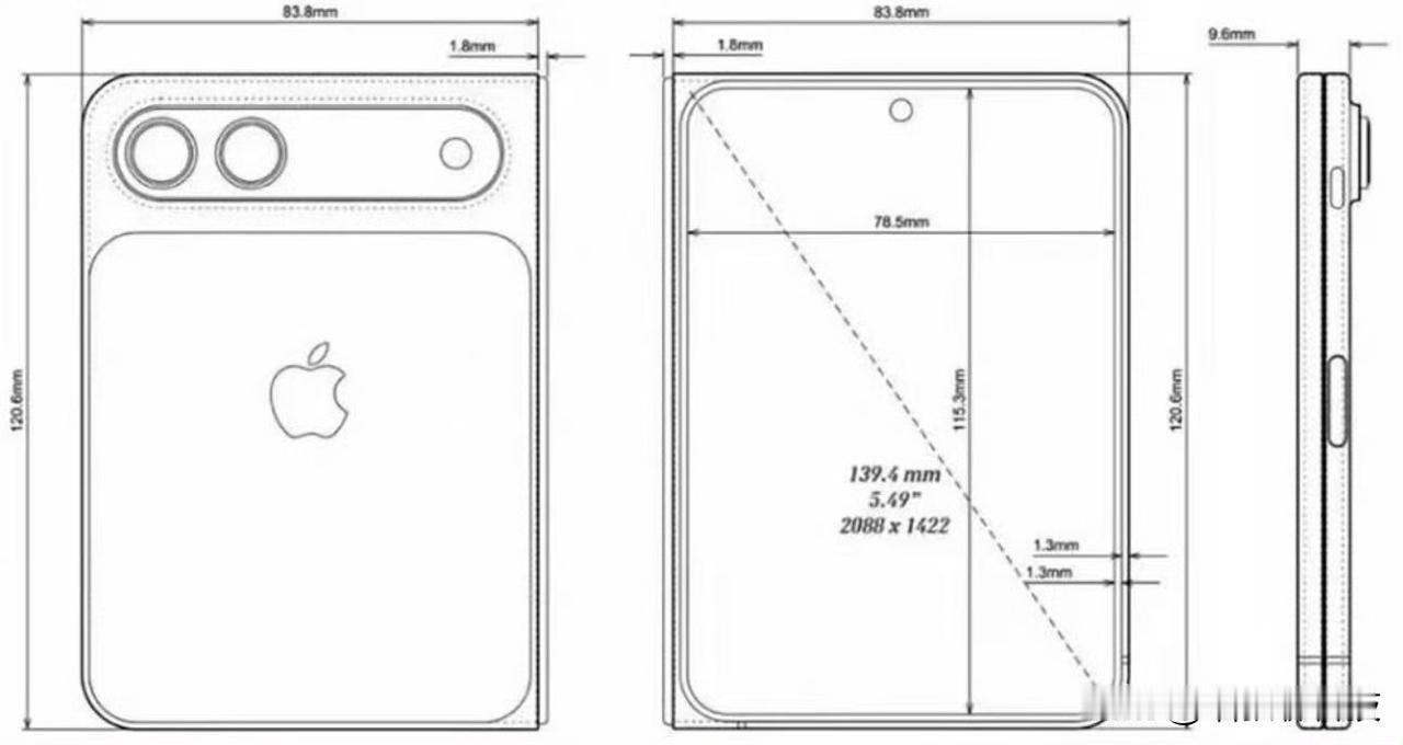 苹果首款折叠屏iPhoneFold，大概就长这样了~国外网友基于据传从苹果