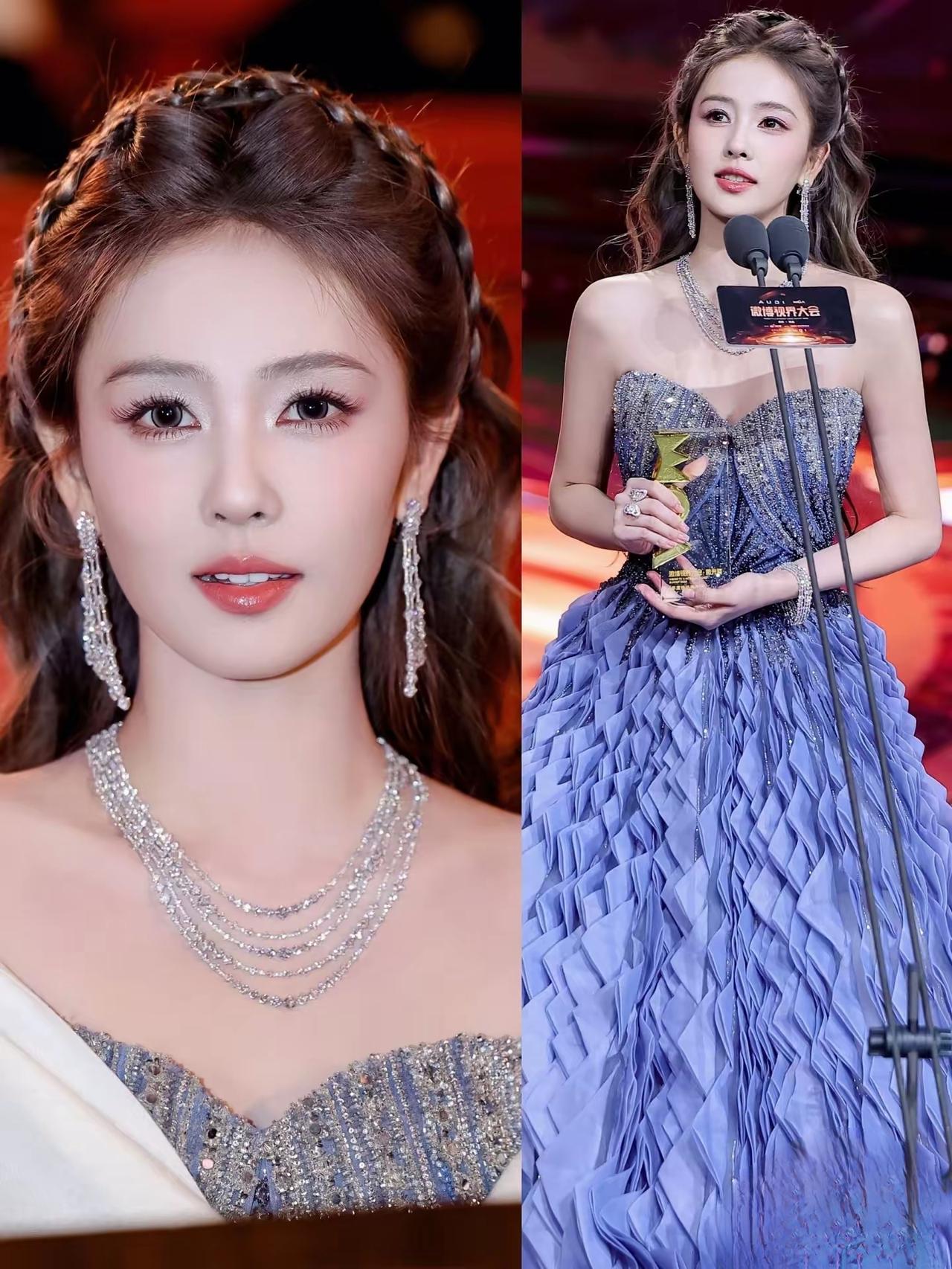 是谁说白鹿丑的？这么好看的一张脸，也算“普女”吗？白鹿在微博视界大会上美得惊人