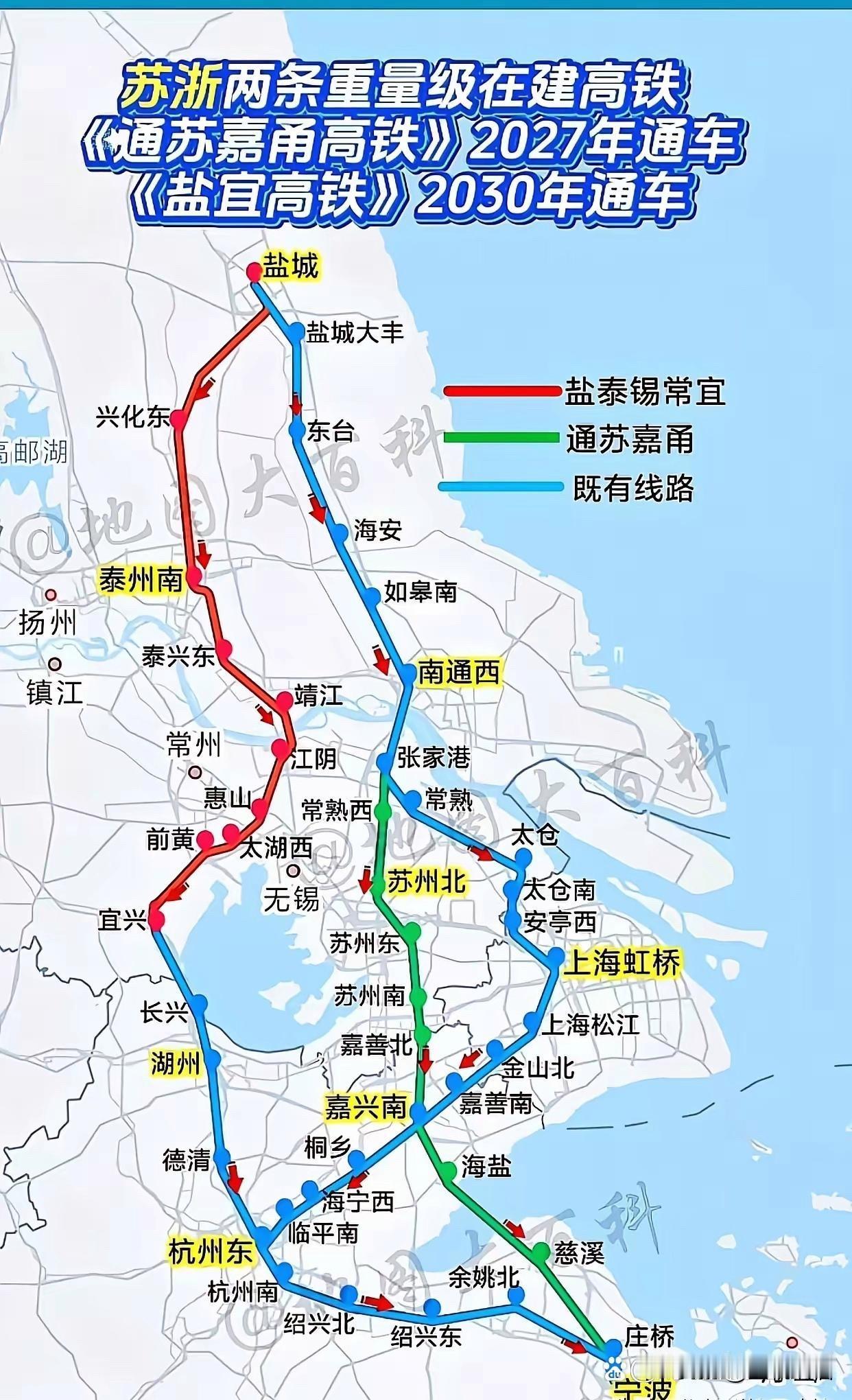 苏浙两条重量级高铁要来！区域格局要大变样长三角又有两条重磅高铁正在加紧建设，对