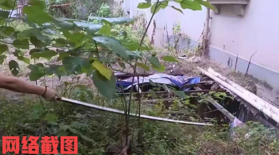 重庆有男子在小区楼下找掉落的鞋。只是让男子没有想到这楼下的绿化带内有坑，自己