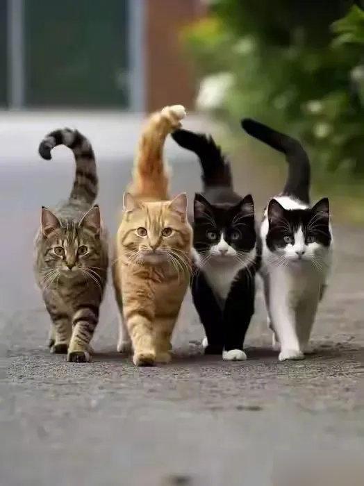 给这四只猫咪取个名字吧！