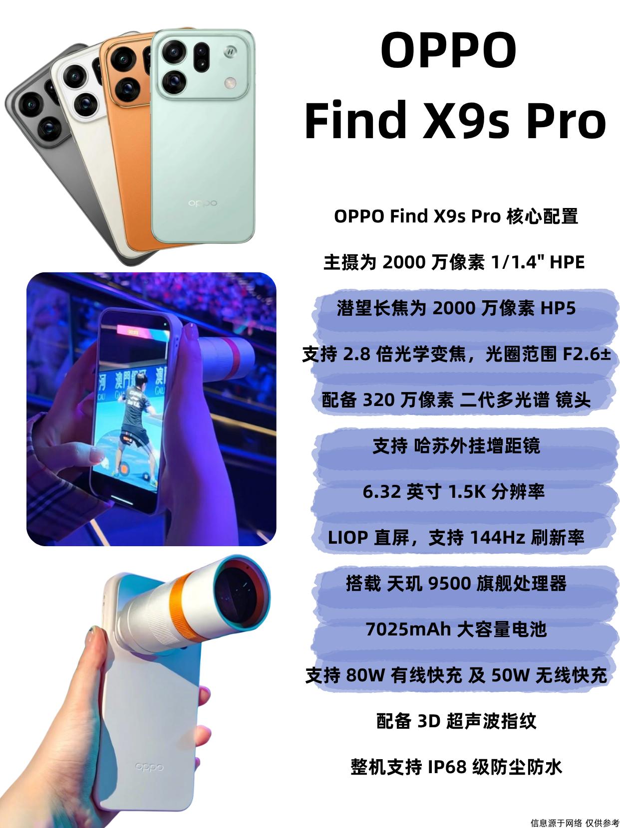 双2亿+增距镜！FindX9sPro配置强的可怕！6.3小屏+满血版影像+