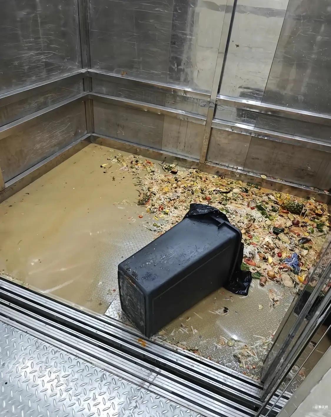 29楼的货梯这周第三次被腌成了泔水间，监控坏了抓不到元凶，我蹲在楼梯间边喘气边骂