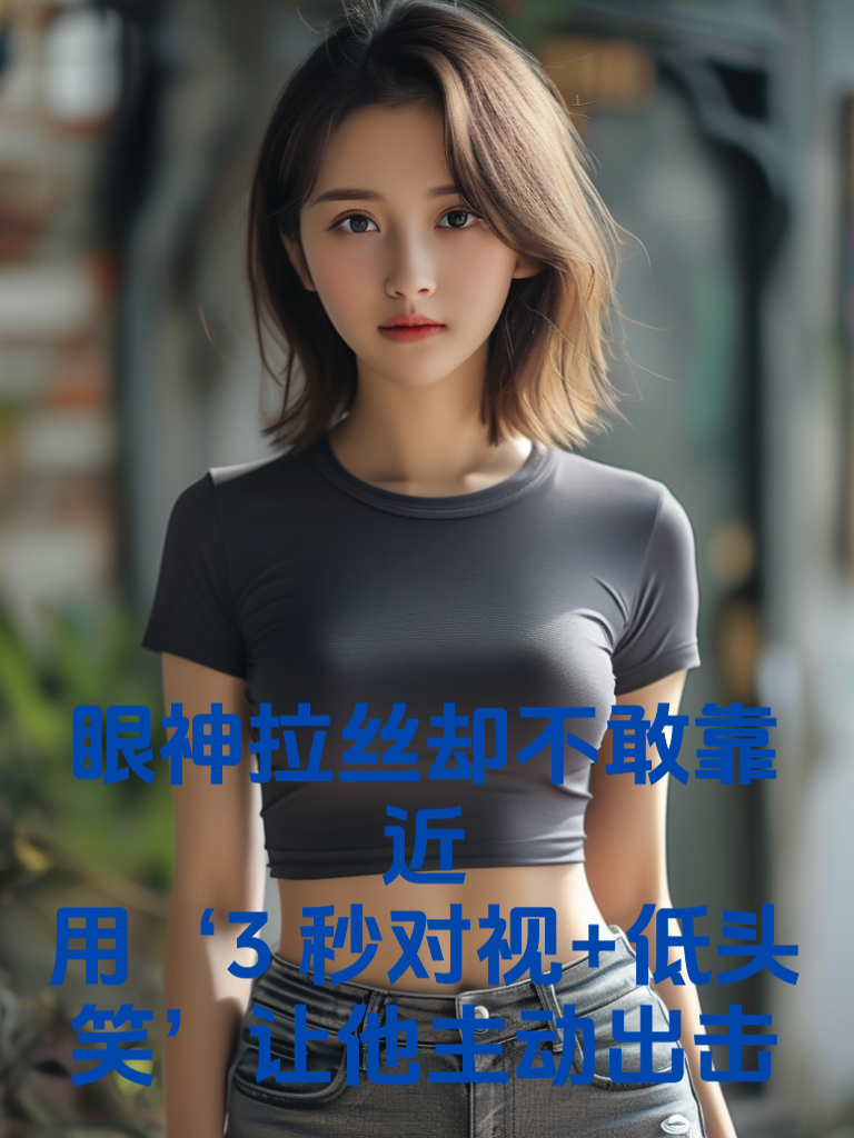 眼神拉丝却不敢靠近？用‘3秒对视+低头笑’让他主动出击