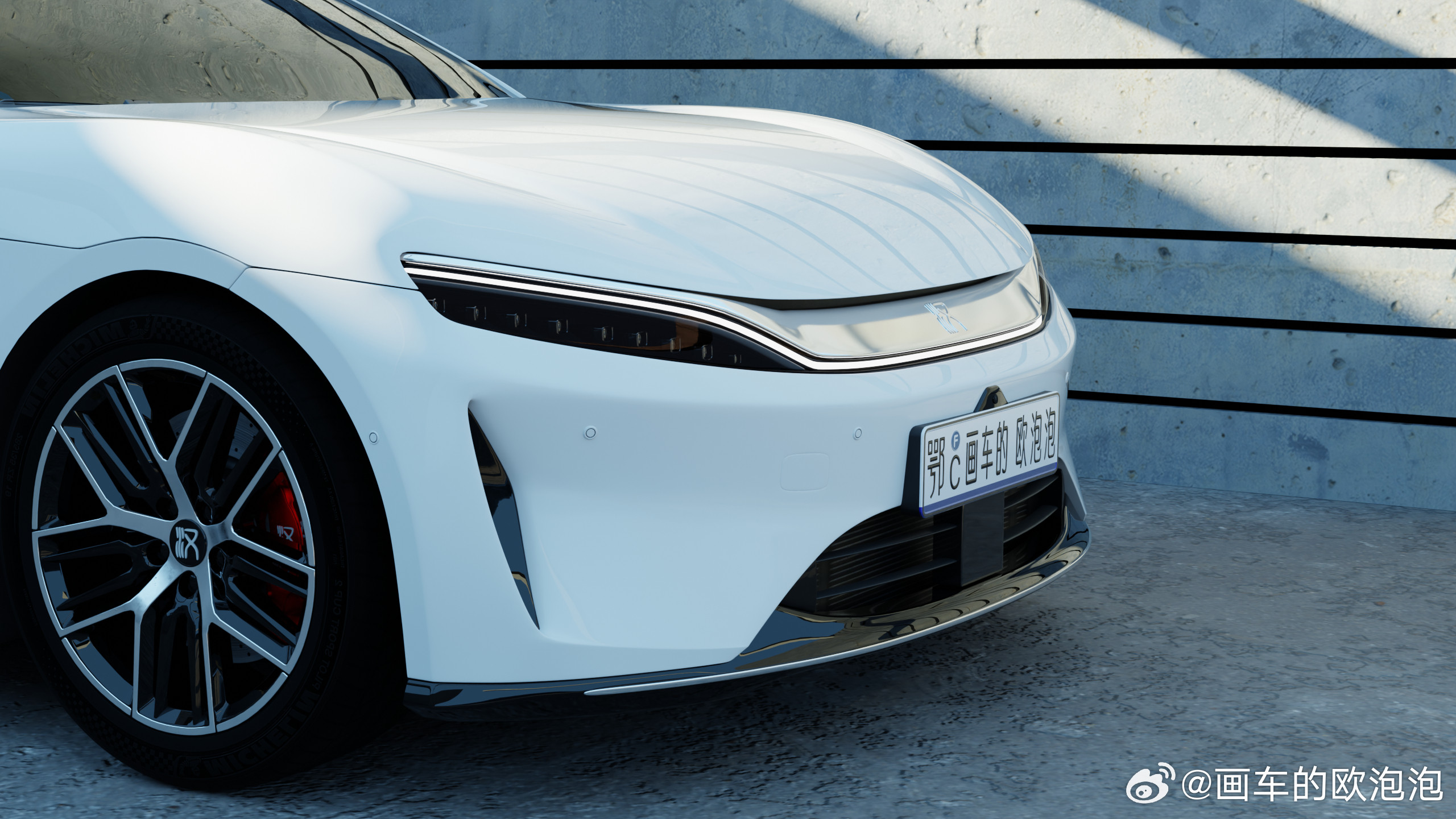 比亚迪大汉渲染图来了，有争议的这一排乐ed难道不是跟大唐是一样的吗~至于大汉的侧