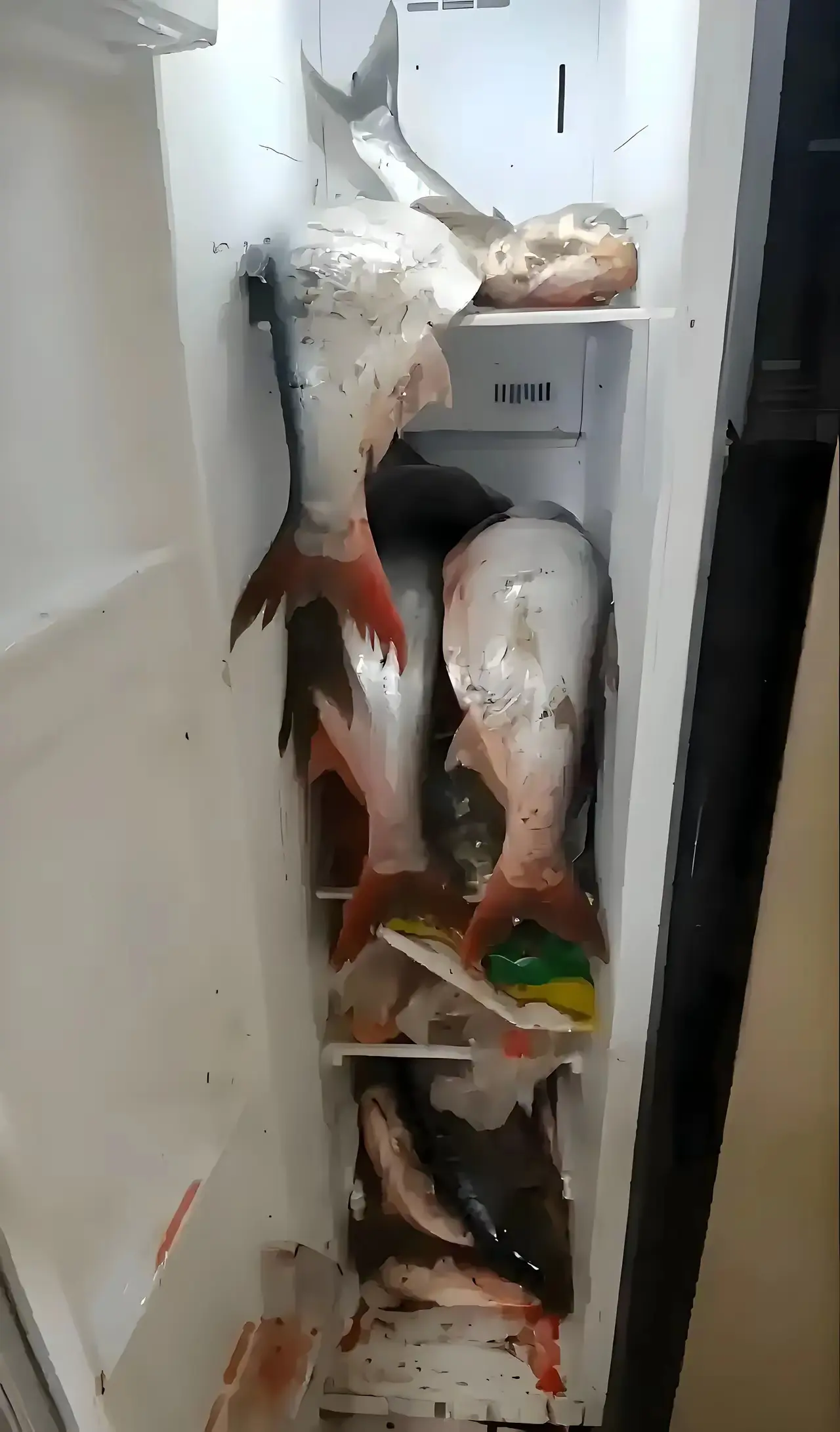 老公是最近迷上钓鱼，家里冰箱都塞不下了，咋办呀？