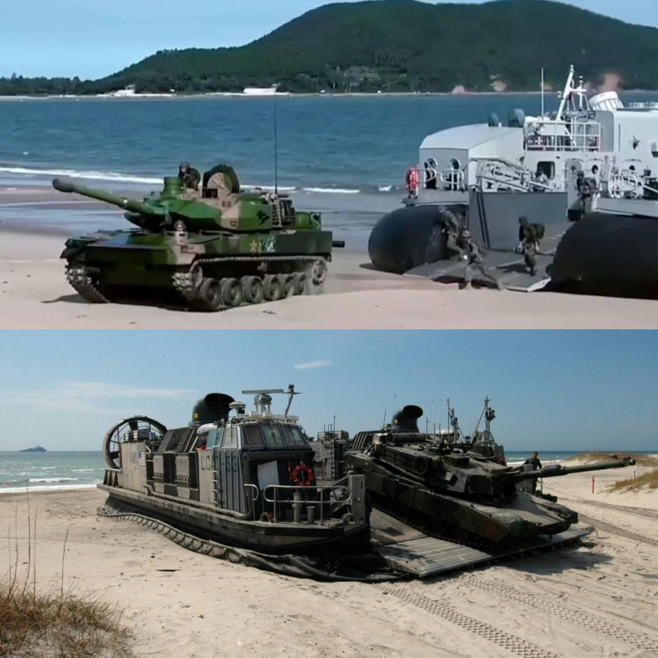 野马和LCAC，感觉这玩意儿效率不算高啊抢滩登陆两栖作战军迷发烧友