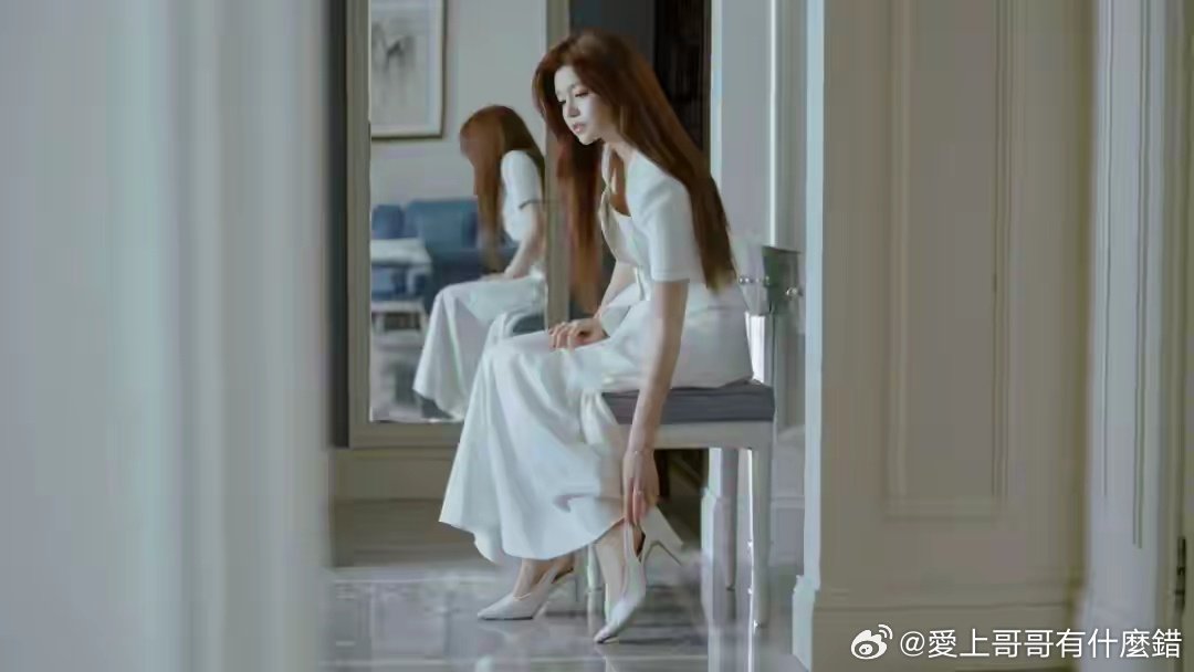 陈妍希，这一身白裙穿搭就好美呀​