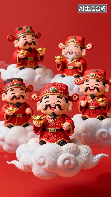 五路财神护佑，2026鸿运当头！接五路神仙，纳八方财气！东路招财，西路进宝