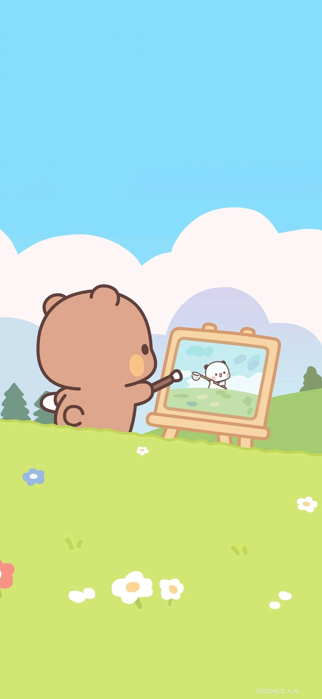 可爱治愈系小动物插画壁纸