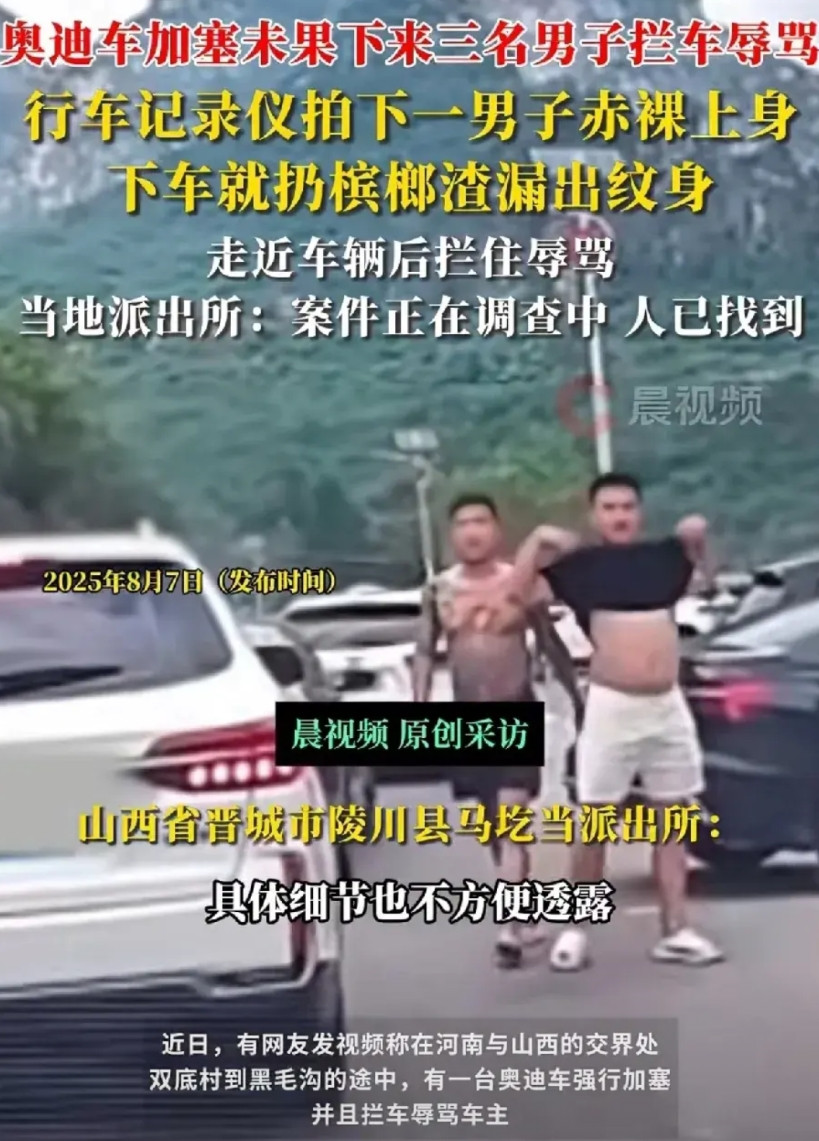 纹身男估计后槽牙都咬碎了！他本以为凭满背刺青能唬住独行女司机，却栽在对方行车