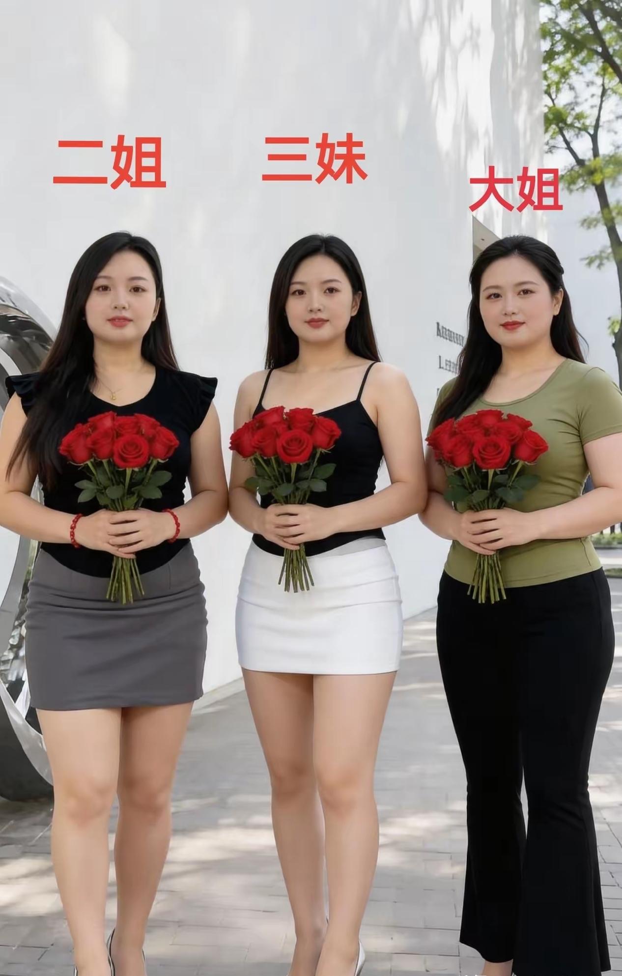 仔细看，是不是三妹最漂亮，身材最好？