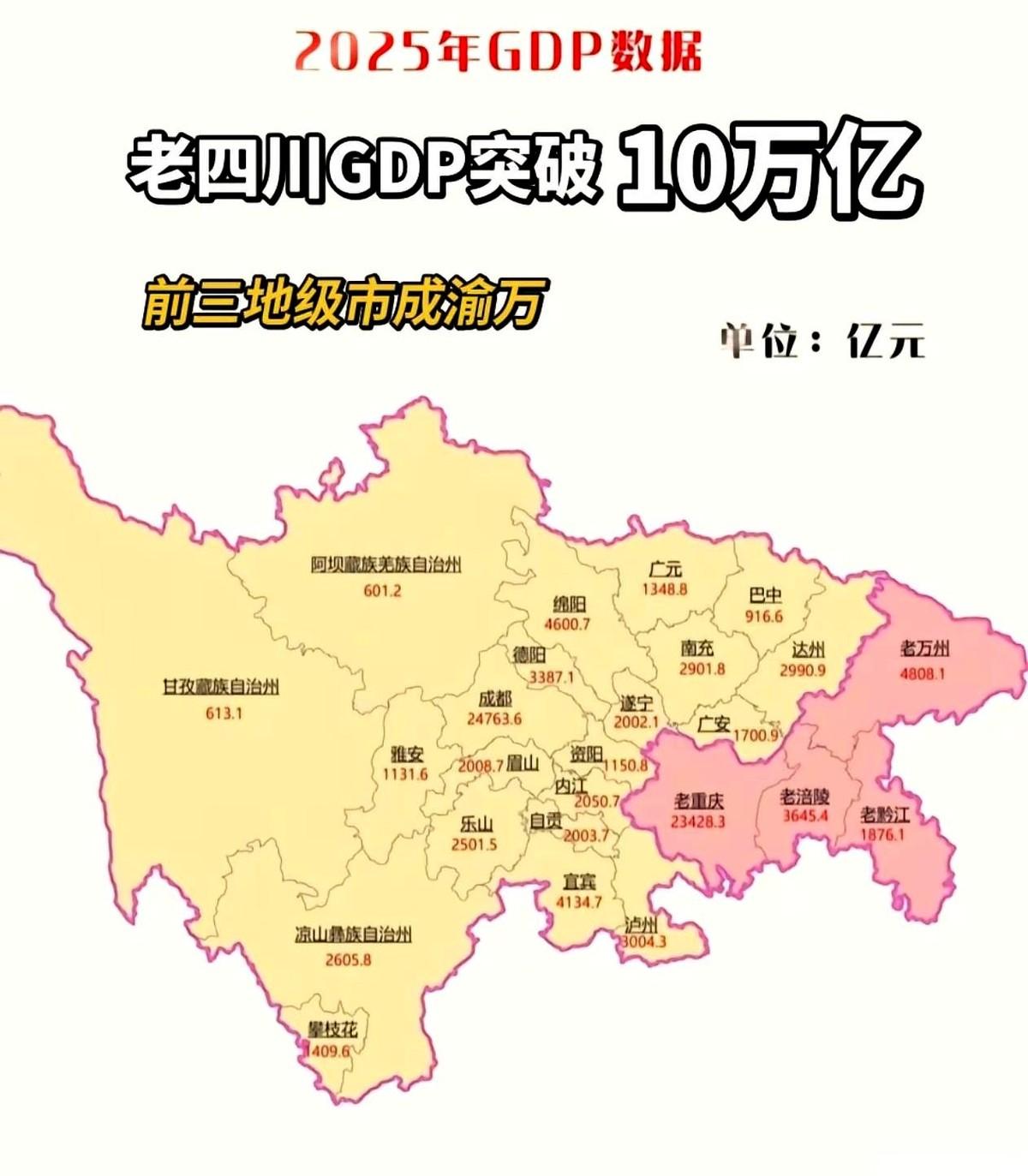 很多人都不知道，四川的南充和广安，曾经是一家人。要是没分家，南充2025年的家